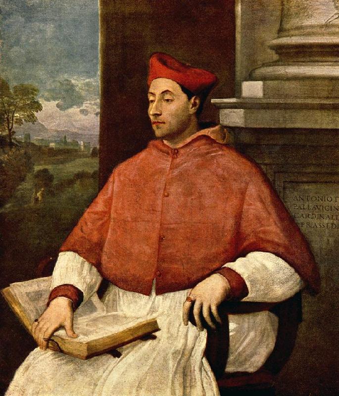 Sebastiano del Piombo Portrait of Antonio Cardinal Pallavicini China oil painting art